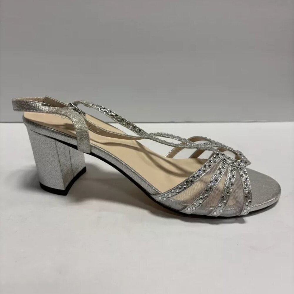 Touch Ups Women’s Anna, Silver Slingback Sandals, Size 8 M